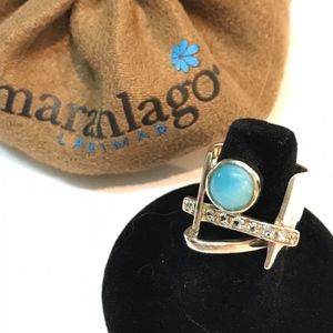 Marah Lago Larimar Ring - The ONLY Caribbean Gem